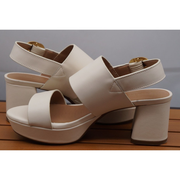 Aerosoles Women's US 7M Camera Platform Sandal Eggshell Leather - Picture 9 of 13